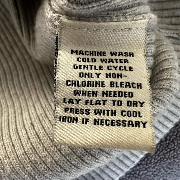 Vintage Men's Ralph Lauren Polo Jeans Co. Grey & Cream Striped Sweater Grey XL. - Picture 7 of 11